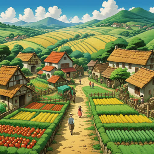 في قرية صغيرة، كان هناك أرض كانت قابلة للزراعة وكان الجميع يعمل لتزريعها. كانت الأرض تنتج الكثير من المحاصيل وكان ذلك يسمح بالعيش بشكل جيد لسكان القرية.